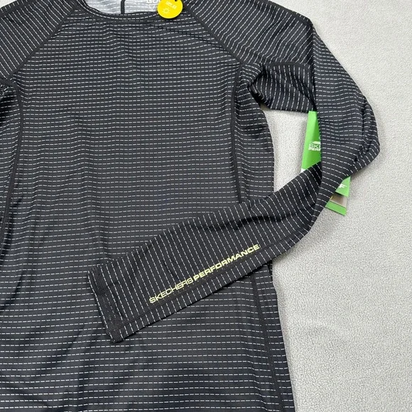 NWT Skechers Go Golf Shirt Womens XS Black Layer Top Stripe Long Sleeve UPF 25 - Picture 5 of 11